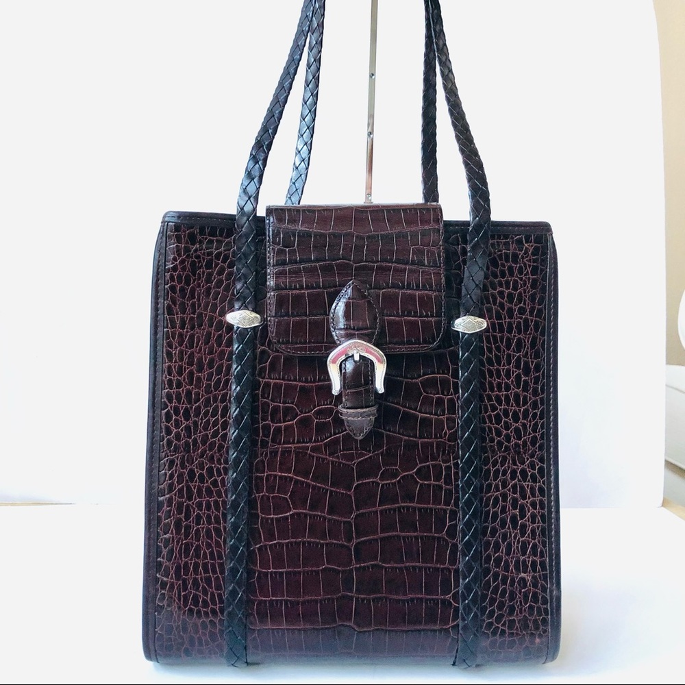 Brighton Structured Tote Embossed & Smooth Leather